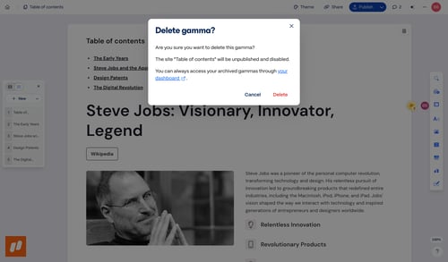 Gamma screen example