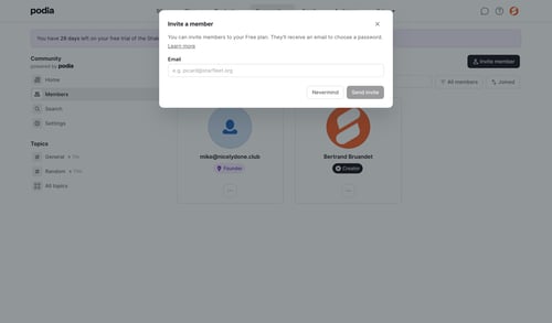 Podia
			         ux ui design