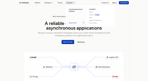 Hookdeck
			  ux ui design