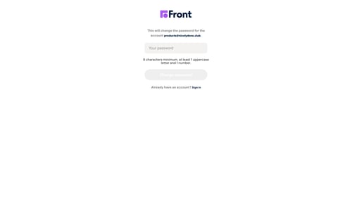 Front
				password reset page example