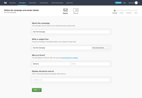 Campaign monitor
				create page example