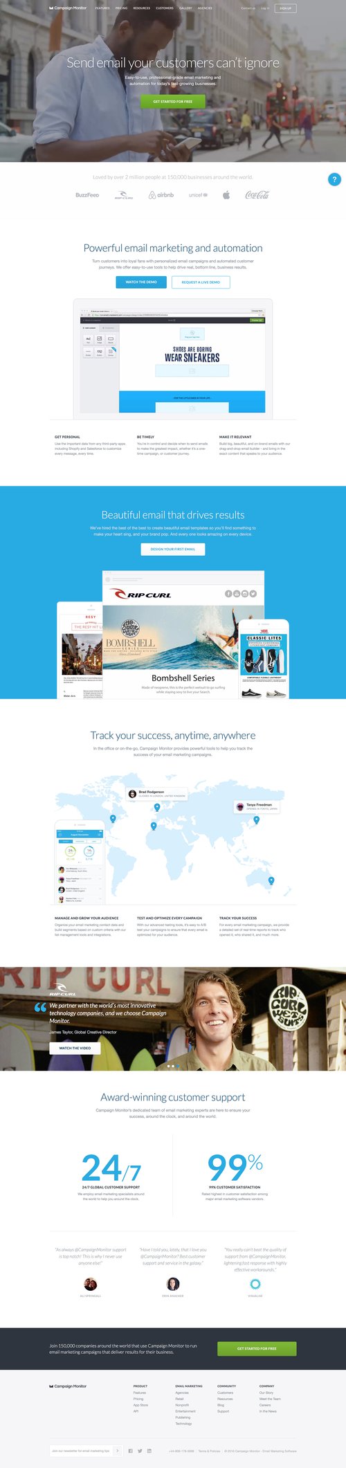 Campaign monitor
				 page example