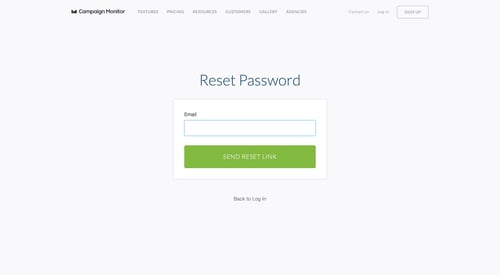 Campaign monitor
				password reset page example