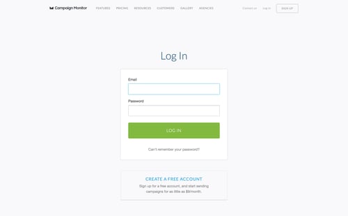 Campaign monitor
				signin page example
