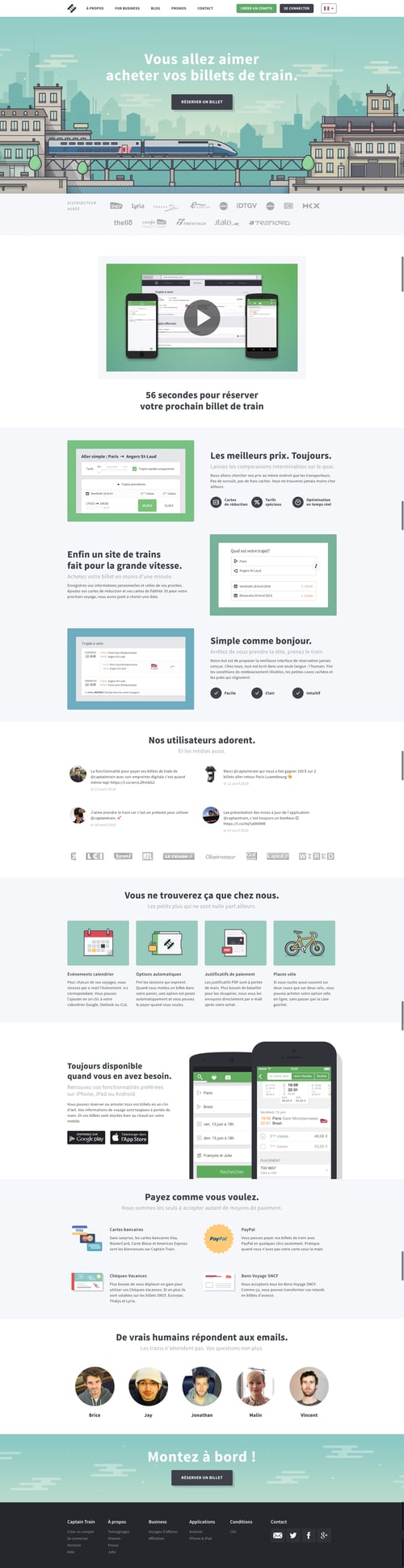 Captain Train
				landing page page example