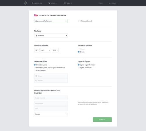 Captain Train
				settings page example