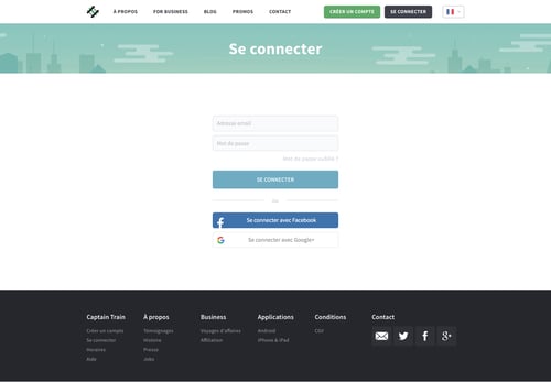 Captain Train
				signin page example