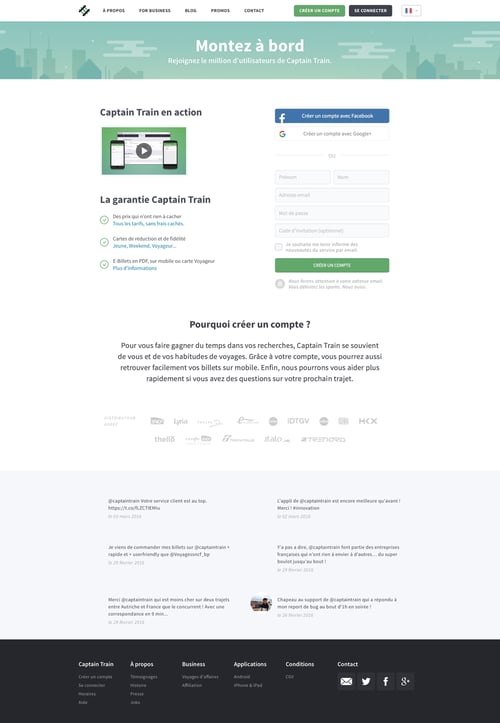 Captain Train
				signup page example