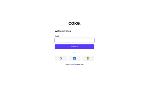 Cake
				signin page example