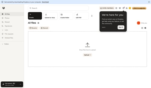 Dropbox
			                       ux ui design