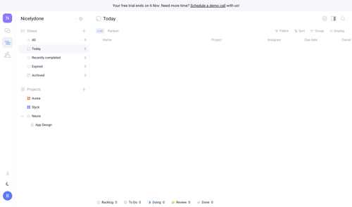 Orchestra screen example
