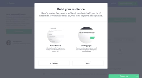Coach
				onboarding page example