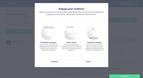 Coach
				onboarding page example