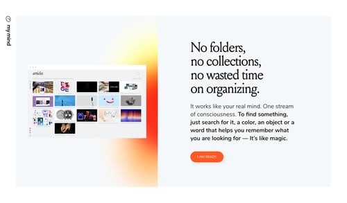 Mymind
				home page example