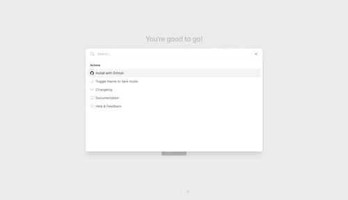 Volta
				command palette page example