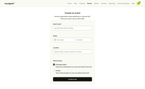 Travelperk screen example