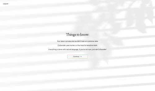 Cofounder
				onboarding page example