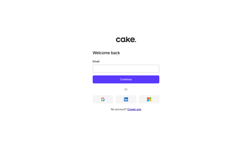 Cake
				signin page example