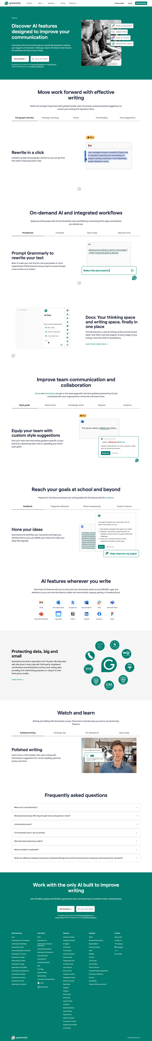 Grammarly
				product page page example