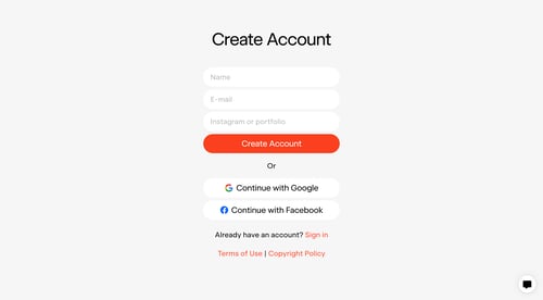 Exactly
				signup page example