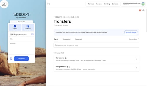 WeTransfer
			       ux ui design