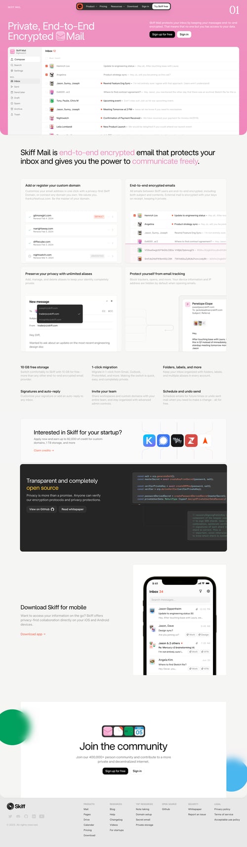 Skiff
			    ux ui design