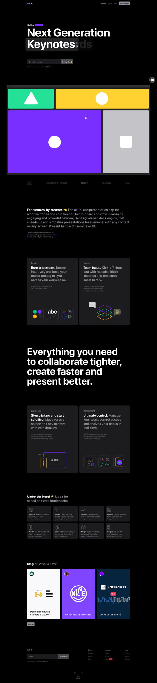 Dekks
				 page example