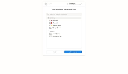 Magic Beans screen example