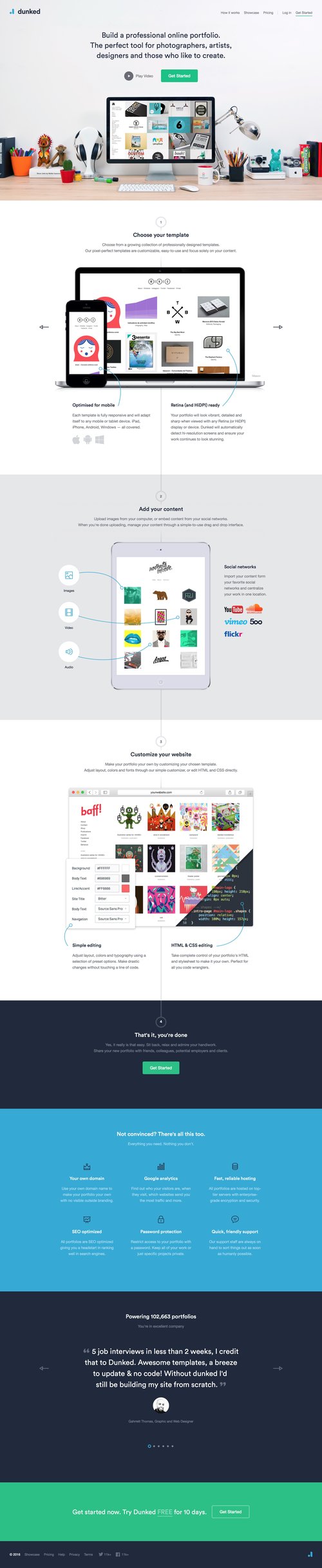 Dunked
				 page example