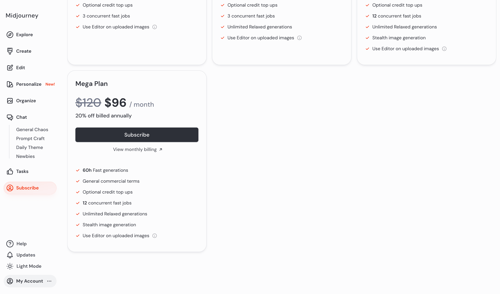 Midjourney screen example