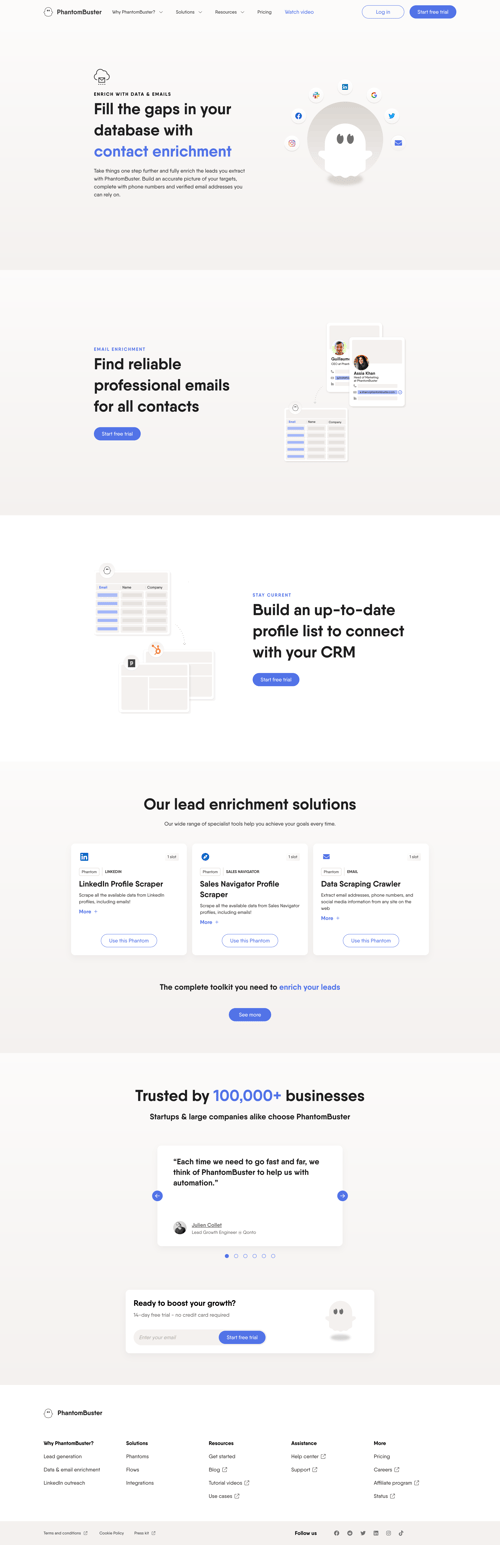 PhantomBuster
			 ux ui design