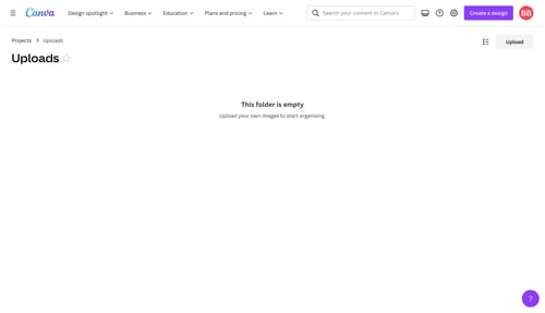 Canva
				empty state page example