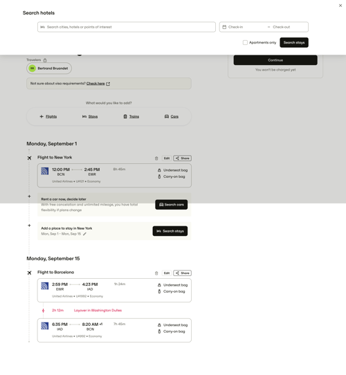 Travelperk screen example