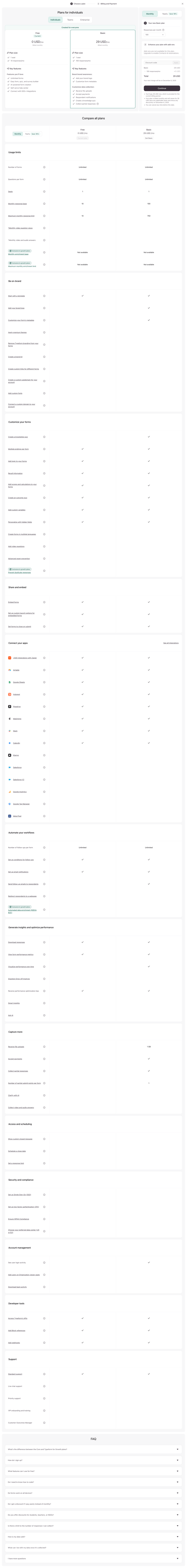 Typeform screen example