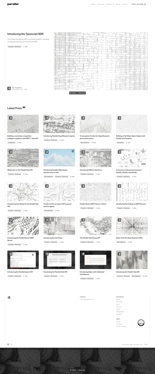 Parallel
				list page example