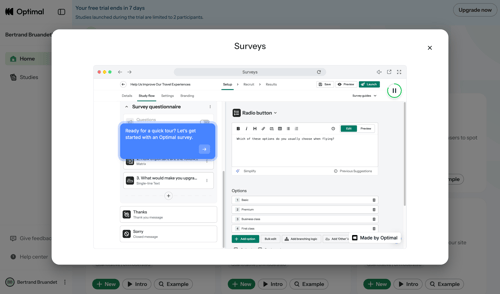 Optimal screen example