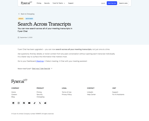 Fyxer
				changelog page example