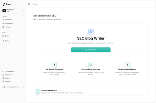 Leap
			 ux ui design