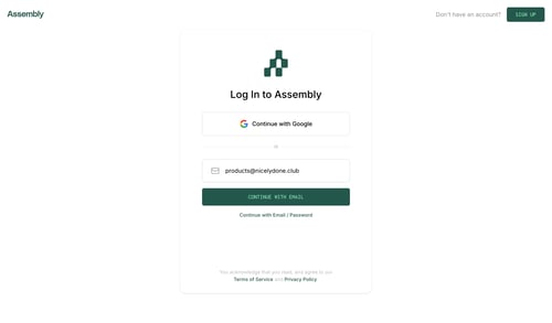 Assembly
			             ux ui design