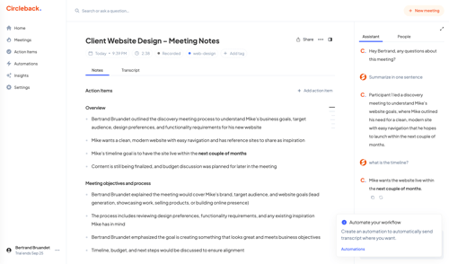 Circleback
			     ux ui design
