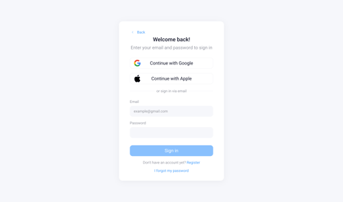 Orchestra screen example