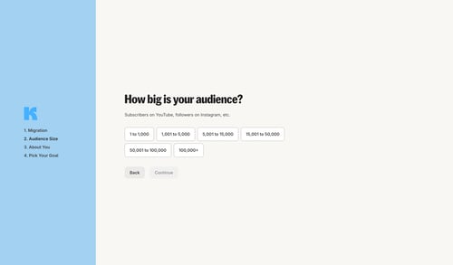 Kit
				signup page example