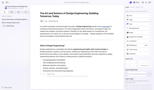 Craft screen example
