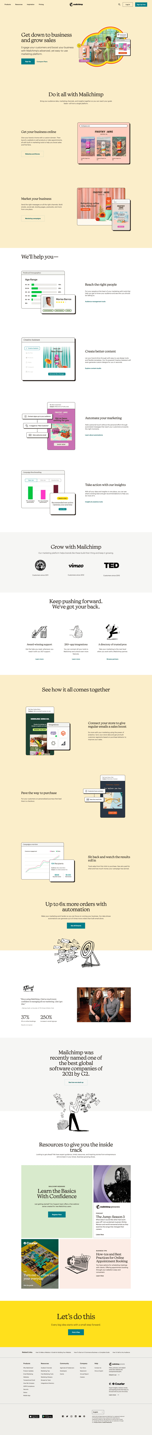 Mailchimp
page example