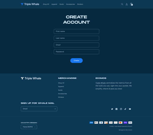 Triple Whale
				signup page example