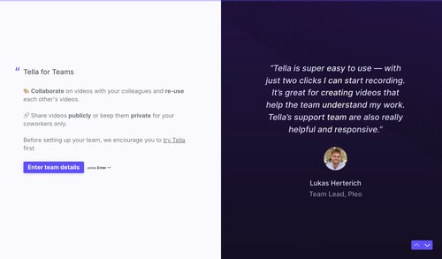 Tella
			       ux ui design