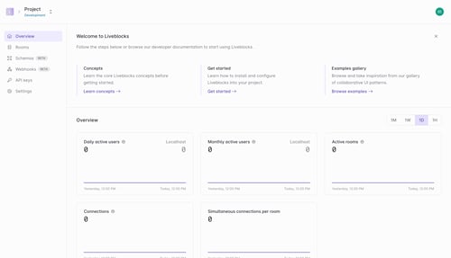Liveblocks
				dashboard & stats page example