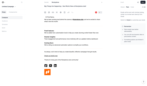Loops screen example