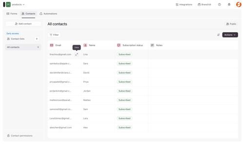 Typeform screen example