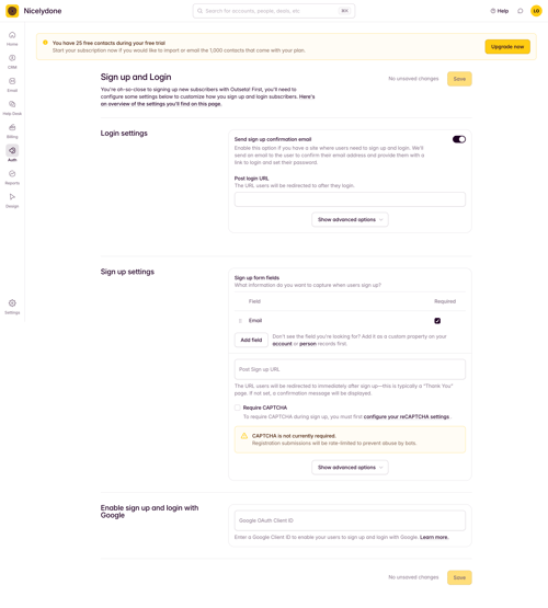 Outseta
			          ux ui design